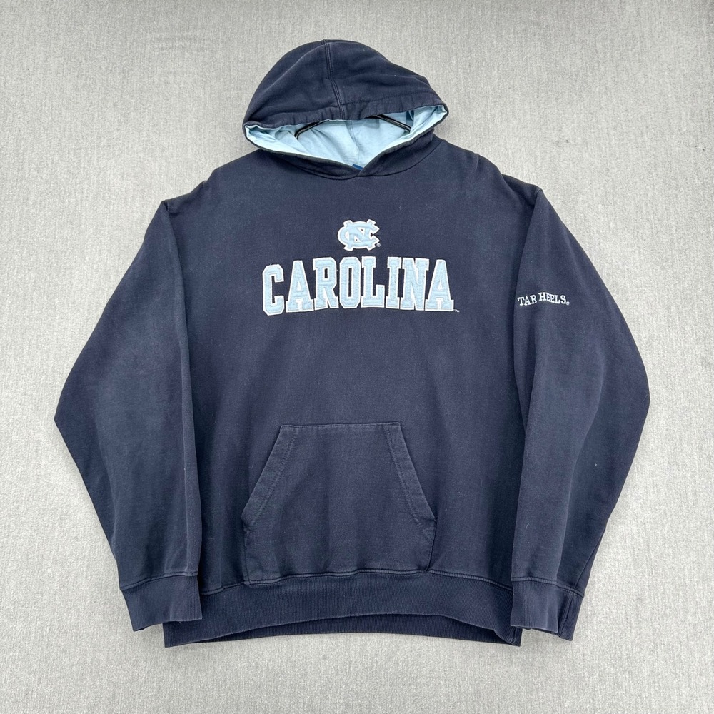 North Carolina Tar Heels Hoodie Mens Large Navy Old Varsity Brand Pullover